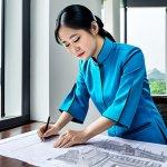 **

"A professional Vietnamese architect in a modest ao dai, reviewing blueprints in a bright, modern office overlooking Hoan Kiem Lake, Hanoi. Fully clothed, appropriate attire, safe for work, perfect anatomy, natural proportions, professional architectural photography, high quality, family-friendly."

**