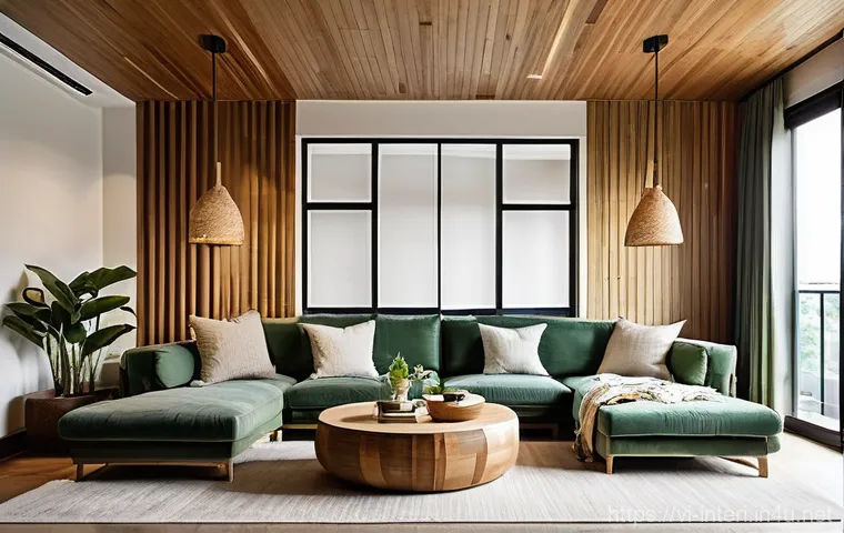실내건축 실기 시험 준비 전략 - **Prompt 1: A Modern, Sustainable Living Room in a Vietnamese Urban Apartment**
    A bright, airy l...