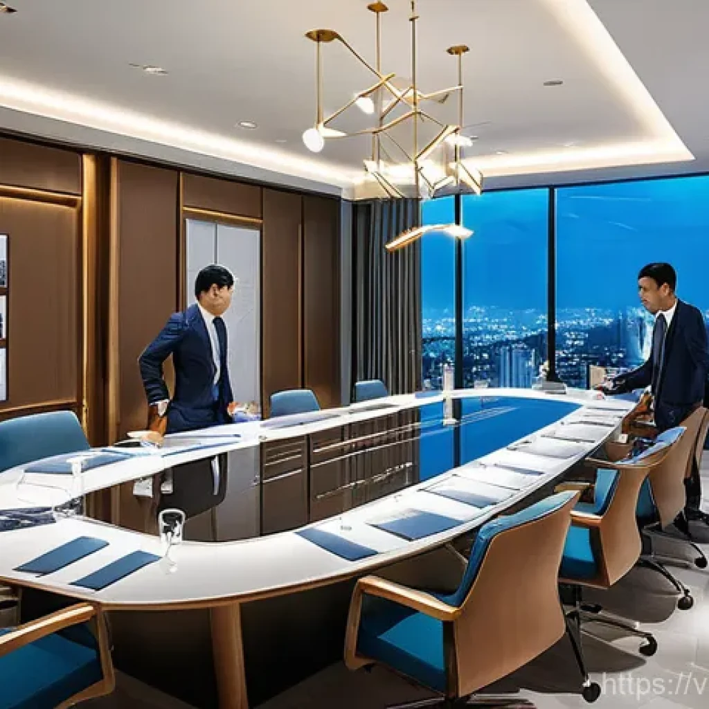 실내건축 자격증 소지자 채용 기업 - **Prompt 1: Collaborative Design in a Modern Vietnamese Corporation**
    "A diverse team of profess...