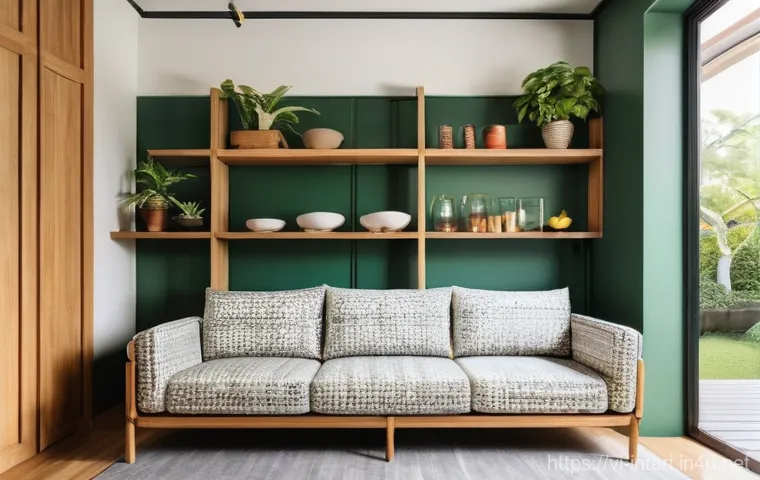 실내건축 실습에서 중요한 기술들 - **Prompt:** A vibrant, modern living room interior, thoughtfully designed to be pet-friendly. A youn...