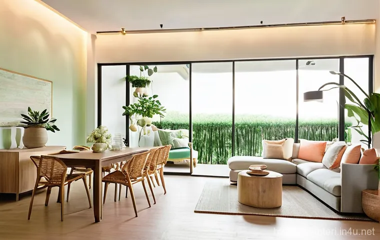 실내건축 디자인의 주요 원칙 - **Prompt**: A cozy and highly functional living room within a compact urban Vietnamese apartment, ba... 실내건축 디자인의 주요 원칙 - **Prompt**: A cozy and highly functional living room within a compact urban Vietnamese apartment, ba...