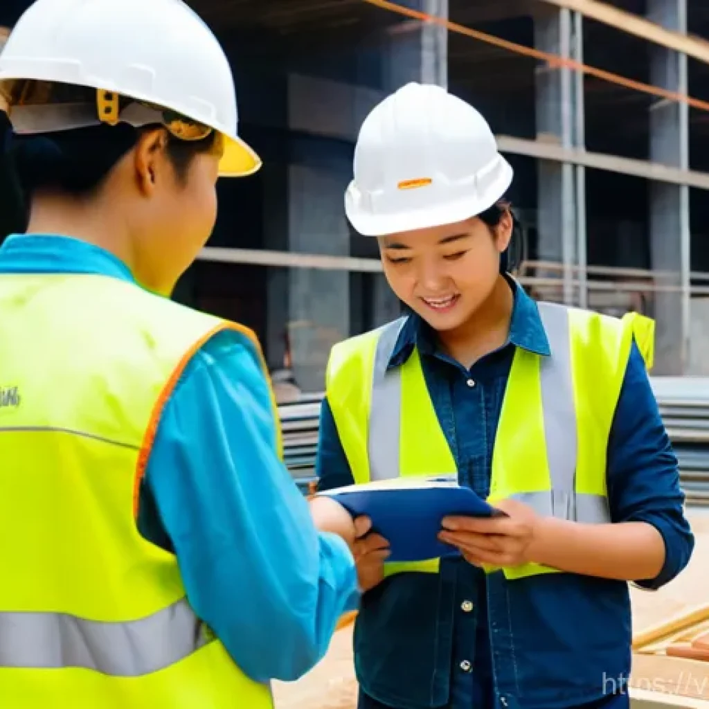 실내건축 현장 실습에서 주의해야 할 점 - **Prompt 1: Active Learning and Safety on a Vietnamese Construction Site**
"A young, enthusiasti...