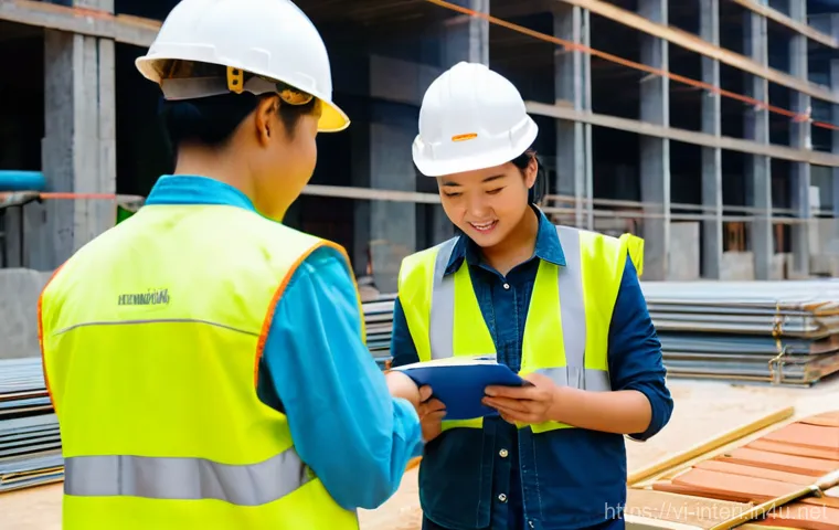 실내건축 현장 실습에서 주의해야 할 점 - **Prompt 1: Active Learning and Safety on a Vietnamese Construction Site**
"A young, enthusiasti...