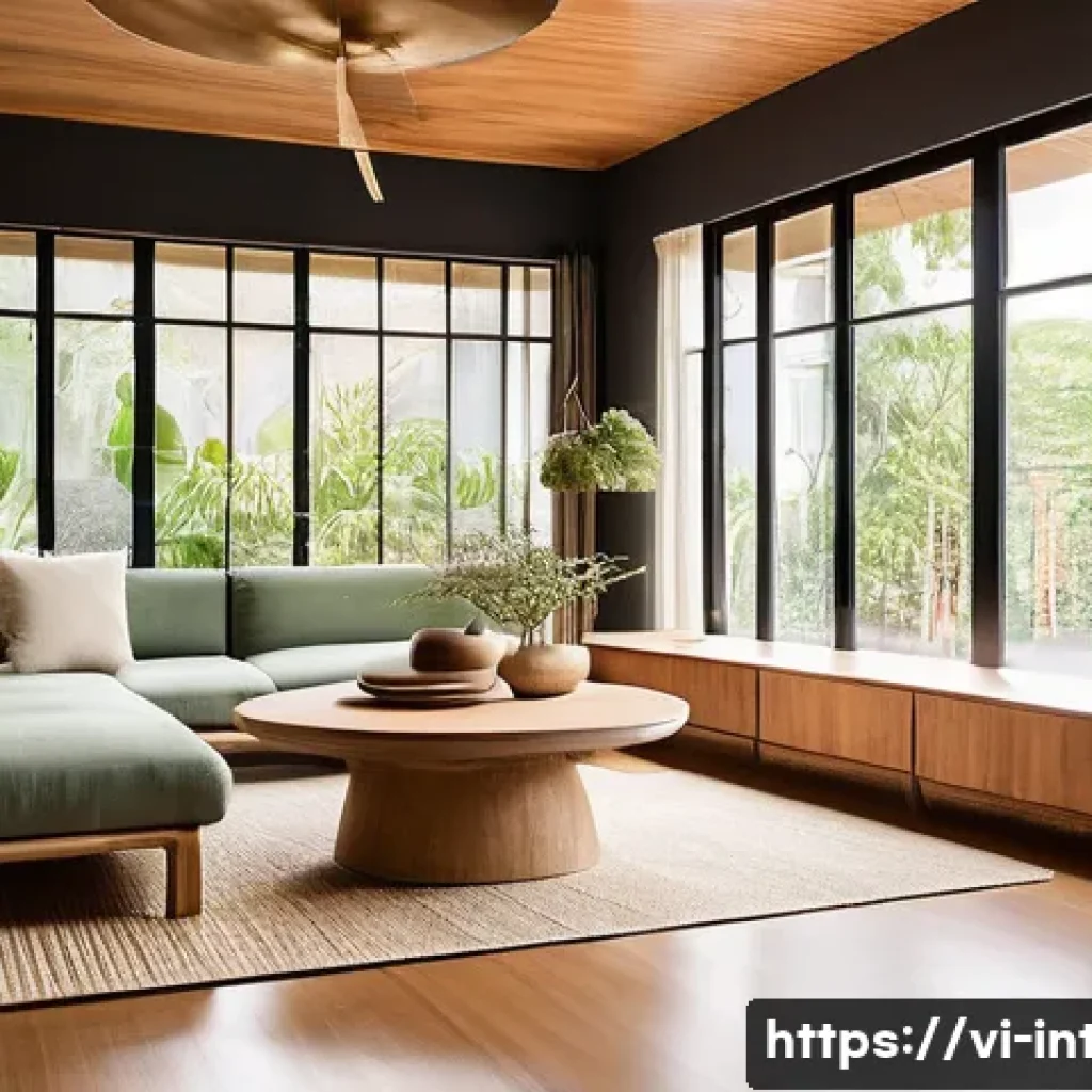 실내건축 자격증의 시장 수요 - **Prompt:** A meticulously designed, modern Vietnamese living space that exudes warmth and personal ...