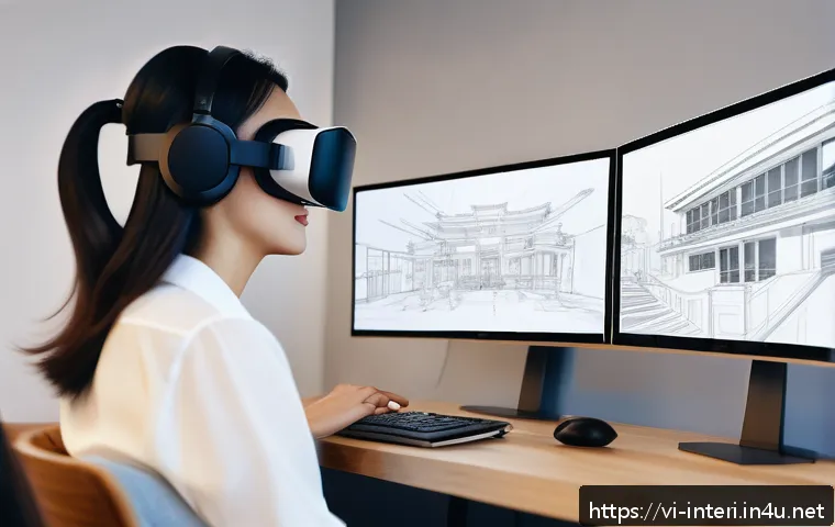 실내건축 자격증 취득 후의 커리어 패스 - A modern Vietnamese interior design studio showcasing a professional female designer wearing casual ...